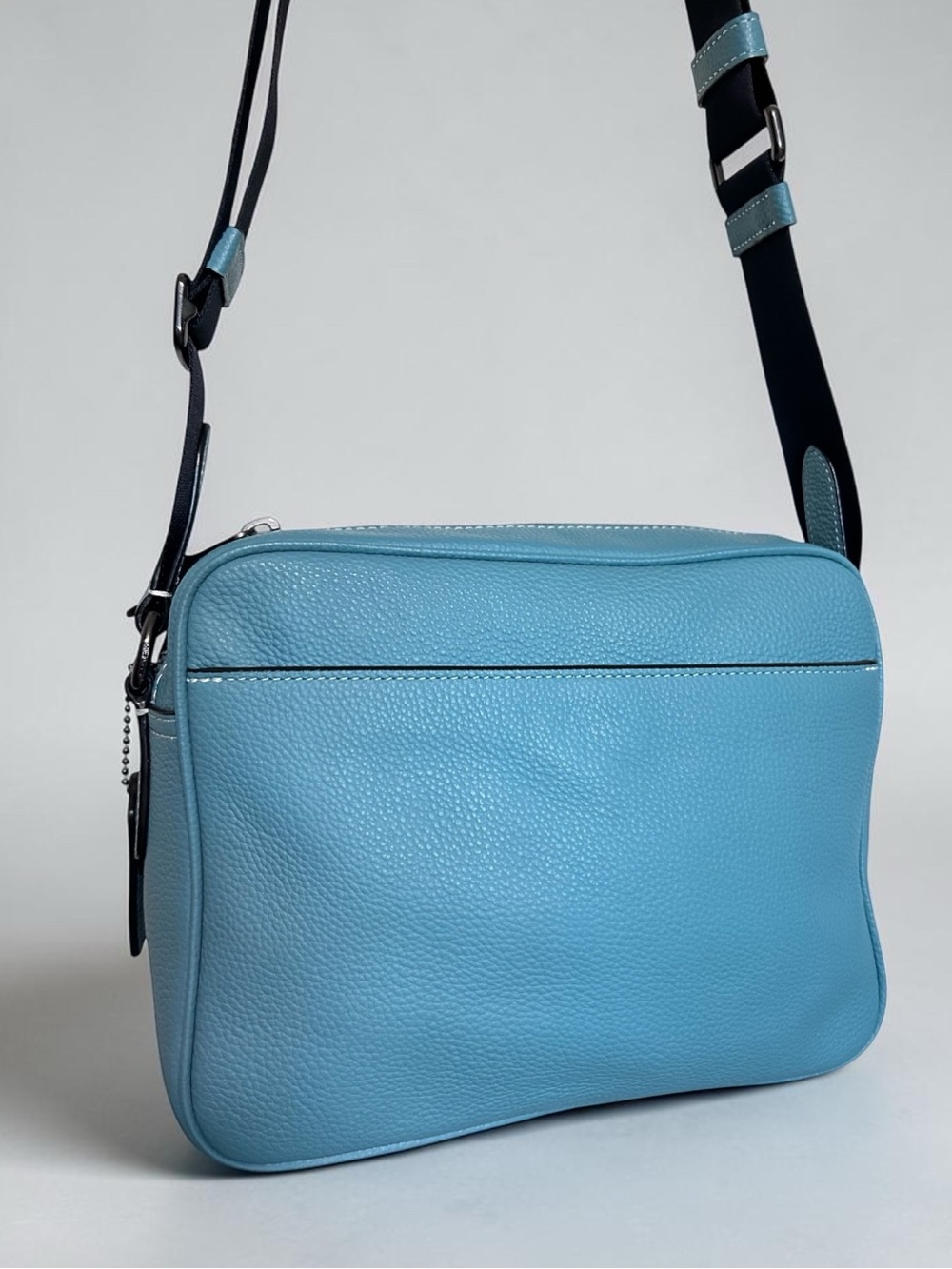 COACH Hudson Gender Neutral Natural Pebble Leather Crossbody Bag NWT - Picture 2 of 11